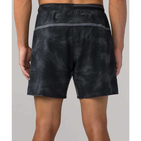 Lululemon Surge Short Linerless 7" Off Shore Graphite Grey Black Sz S